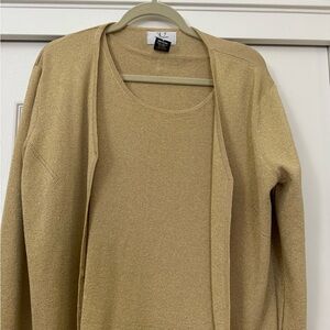 Gold sweater and tank set